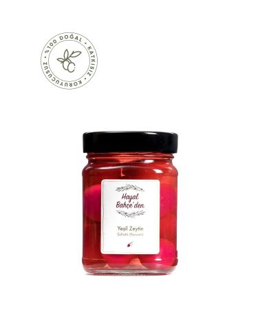 Table Green Olives with Beetroot from Hayal Bah e Gross 460 gr / Net 300 gr