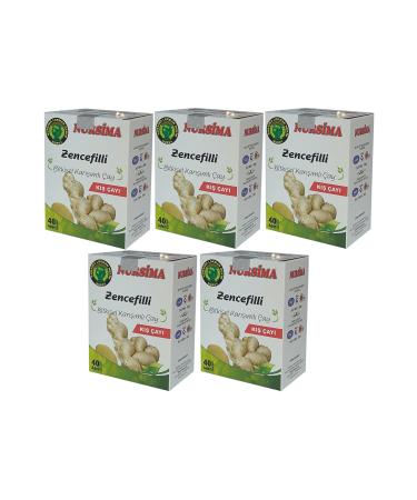 Nursima Ginger Herbal Mixed Tea 40's Filter Bags 5 Boxes
