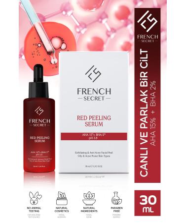 French Secret Red Peeling Serum 30 ml Aha Bha%2 Anti-Stain Skin Rejuvenating Red Face Peeling - Buy Online on GoSupps.com