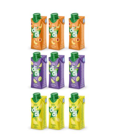 aykur Didi Bergamot - Peach - Lemon Flavored Iced Tea 330 Ml Peach x 9 Pieces