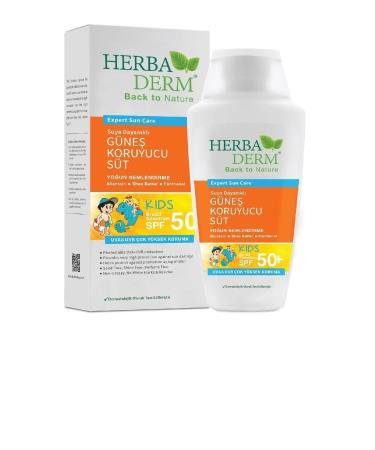 Herbaderm Very High Protection Water Resistant 50+ Spf Sun Milk for Kids 150 Ml