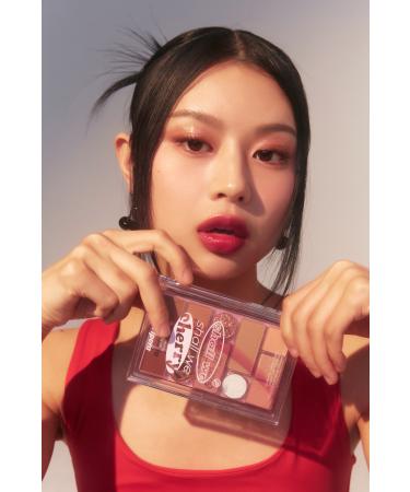 PERIPERA All Take Mood Technique Palette (02 Shall We Cherry) - Multi-Purpose Palette in Shimmer and Matte Form