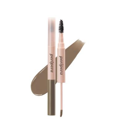 PERIPERA Long-Lasting Intensely Pigmented Eyebrow Gel Peripera Speedy Drawing Longwear Brow (01 Ash Gray)