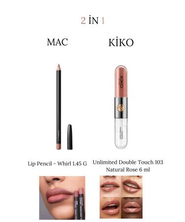 KIKO Lip Pencil - Whirl 1.45 G and Unlimited Double Touch 103 Natural Rose 6 ml