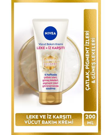 NIVEA Luminous630 Anti-Stretch Oil Serum 100ml and Anti-Spot Body Care Cream 200ml X2 Pieces - Buy Online on GoSupps.com