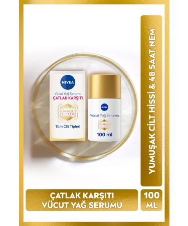 NIVEA Luminous630 Anti-Stretch Oil Serum 100ml and Anti-Spot Body Care Cream 200ml X2 Pieces - Buy Online on GoSupps.com