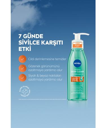 NIVEA Anti-Acne Care Set Derma Skin Clear Facial Cleansing Gel 150ml and Night Purifying Cream 40ml - Buy Online on GoSupps.com