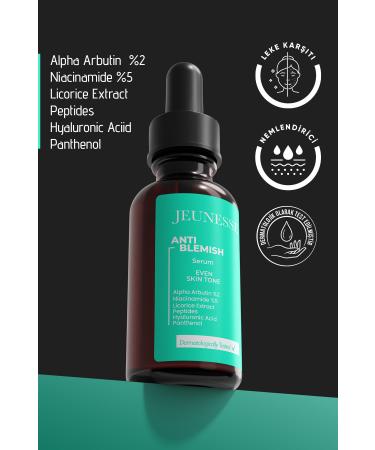 Jeunesse Anti-Blemish Skin Care Serum 30 ml 2% Arbutin 5% Niacinamide Hyaluronic Acid - Buy Online on GoSupps.com