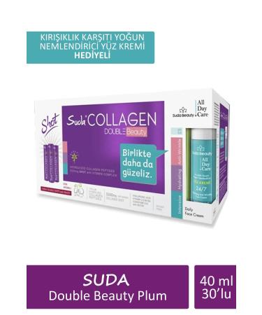 Suda Collagen Double (30 SHOT PLUM COLLAGEN & SUDA BEAUTY ALL DAY CARE FACE CREAM 50ML)