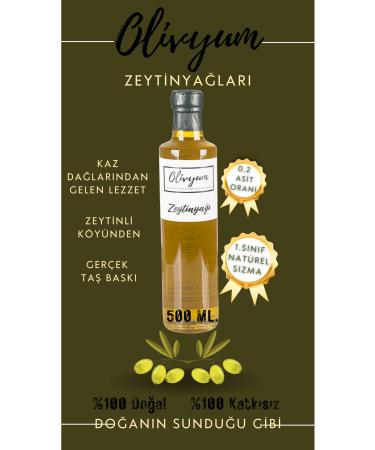 olivyum Green Olive and Olive Oil 500 ML. Glass Bottle Great duo