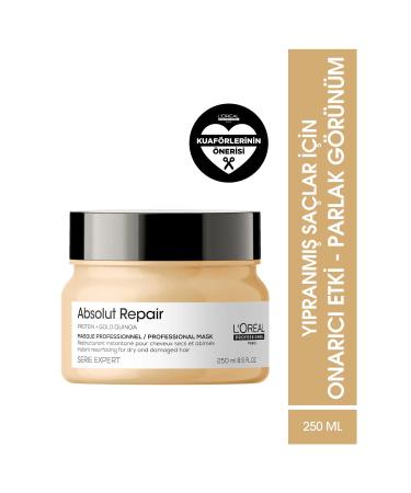 L'Oreal Professionnel ABSOLUT REPAIR HAIR MASK 250 ml L'Oreal Professionnel - formula enriched with wheat protein