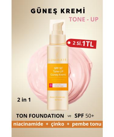 Luminate Tone Equalizer SPF 50 Factor Pink Tinted High Sunscreen Cream Water Based For All Skin Types