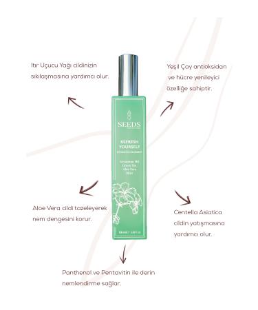 Seeds Moisturizing Revitalizing Face Mist - Geranium Aloe Vera Green Tea - 100 ml - Buy Online on GoSupps.com