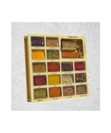 Carlito 17 Types Wooden Spice Set with Mill