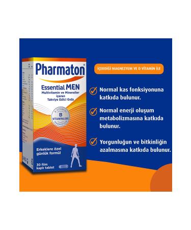 Pharmaton Essential Men 30 Tablets - Buy Online on GoSupps.com
