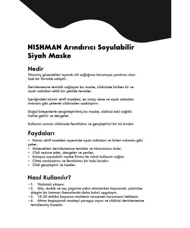 NISHMAN Peelable Black Face Mask 200 ml - Buy Online on GoSupps.com