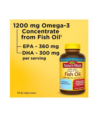 Nature Made Omega 3 Fish Oil 1200 Mg 120 Softgel - Buy Online on GoSupps.com