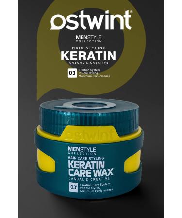 Ostwint Professional Hair Styling Keratin Care Wax Natural and Strong Hold Long-Term Effect No:03 150ml - Buy Online on GoSupps.com