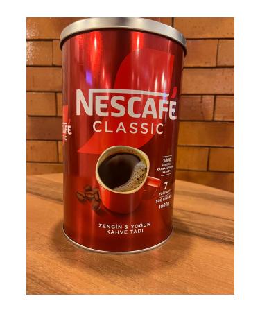 Nescafe Classic 1kg tin can.
