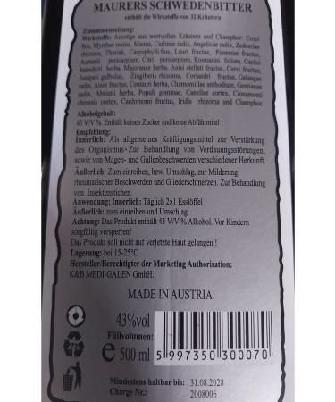 Krautergarten Original Swedish Syrup 500ml - Buy Online on GoSupps.com