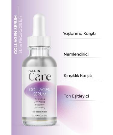 FALL IN CARE Collagen Serum Anti-Aging and Anti-Wrinkle Plumping Collagen Skin Care Serum 30 ml - Buy Online on GoSupps.com