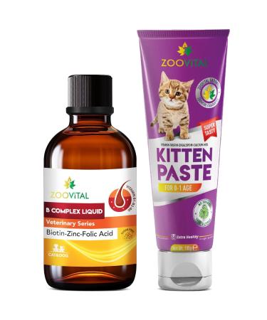 teknotrust Plus B Drops for Cats 50ml + Kitten Paste 100 gr Kitten Vitamin (Vitamin and Fur Care) Se