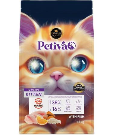 teknotrust Fish Meat Dry Cat Food for Kittens (1.5 KG FISH)