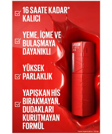 Maybelline New York Super Stay Vinyl Ink Long-Lasting Liquid Glossy Lipstick 10 Lippy & Mini Sky High Cosmic Black Mascara - Buy Online on GoSupps.com