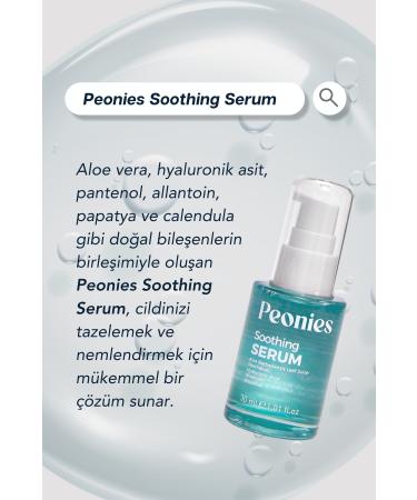 peonies Soothing Serum | Intensive Moisturizing Soothing and Repairing Serum | All Skin Types - Buy Online on GoSupps.com
