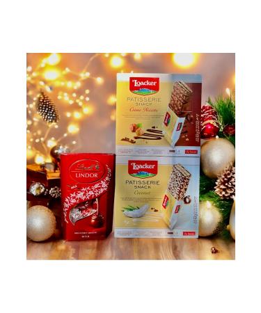 Lindt Lindor Cornet Milk & Loacker Creme Noissette & Loacker Patisserie Coconut 3-pack Wafer