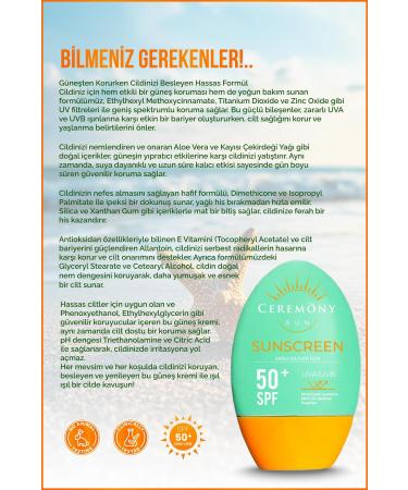 Ceremony Uva-uvb High Protection Natural Looking Fast Absorbing 50 Spf Sun Cream Oily Skin 50ml - Buy Online on GoSupps.com