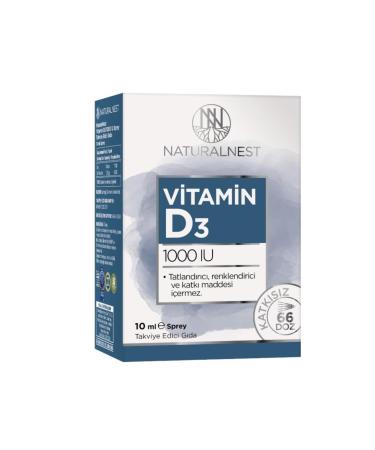 Natural Nest Vitamin D3 1000 Iu Spray 10 ml