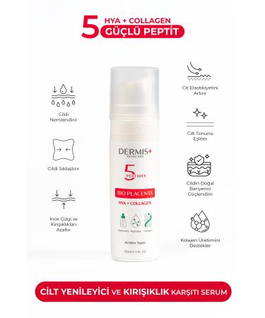 DERMIS PLUS Bioplacenta 5 Different Peptides Anti-Aging and Skin Rejuvenator Rejuvenating Serum - Buy Online on GoSupps.com