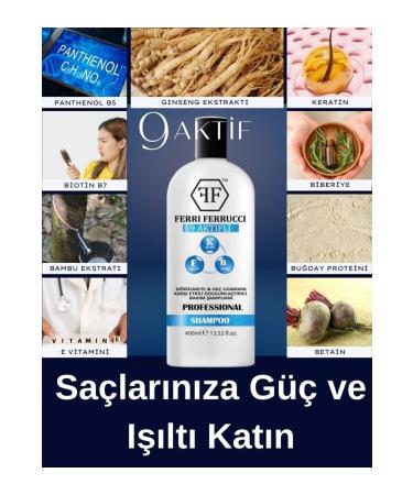 Ferri Ferrucci Hair Loss Care Shampoo 400 ml Bamboo Ginseng Wheat Rosemary Keratin Biotin B5 - Buy Online on GoSupps.com