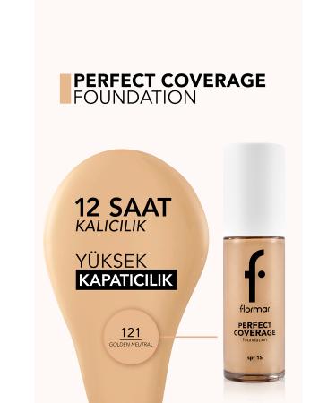 Flormar Perfect Coverage Intensive Coverage Water Based Foundation -121 Golden Natural - Buy Online on GoSupps.com