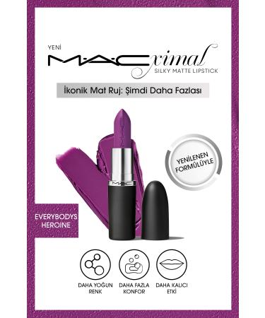 Mac M a cx mal Silky Matte Lipstick Moisturizing Intense Color Lipstick - Everybody's Heroine