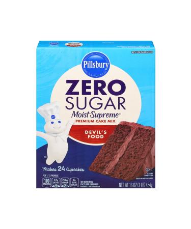 Pillsbury Zero Sugar Moist Supreme Premium Cake Mix Devil's Food 454 gr