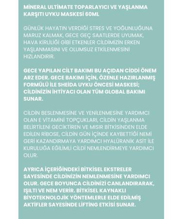 Sheida Mineral Ultimate Lifting and Anti-Aging Sleeping Mask 60ml - Buy Online on GoSupps.com