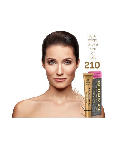 Dermacol Make Up Cover Foundation-210 Long-Lasting Waterproof Full Coverage Liquid Foundation