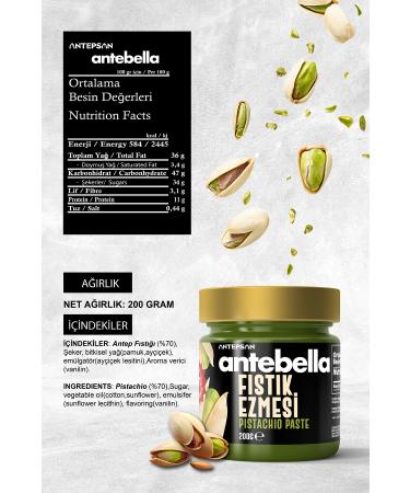 Antebella Pistachio Paste (PIECES) 200 G - Pistachio Paste - Buy Online on GoSupps.com