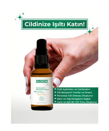 GLOWON REVITALIZING AND BRIGHTENING SERUM VITAMIN C SERUM 30 ML - Buy Online on GoSupps.com