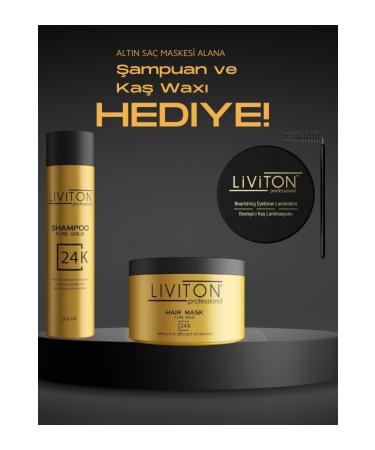 Liviton Professional Liviton 24K Gold Hair Mask - Shampoo and Eyebrow Lamination Gift