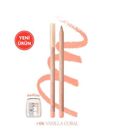 CLIO Creamy Formula Lip Pencil and Sharpener Set CLIO Velvet Lip Pencil Set 06 Vanilla Coral