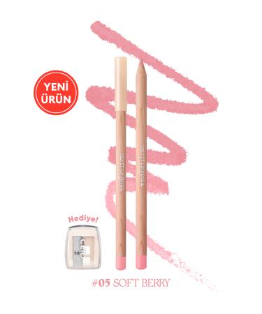 CLIO Creamy Formula Lip Pencil and Sharpener Set CLIO Velvet Lip Pencil Set 05 Soft Berry