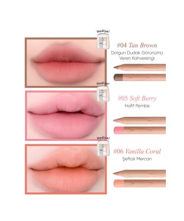 CLIO Creamy Formula Lip Pencil and Sharpener Set CLIO Velvet Lip Pencil Set 06 Vanilla Coral - Buy Online on GoSupps.com