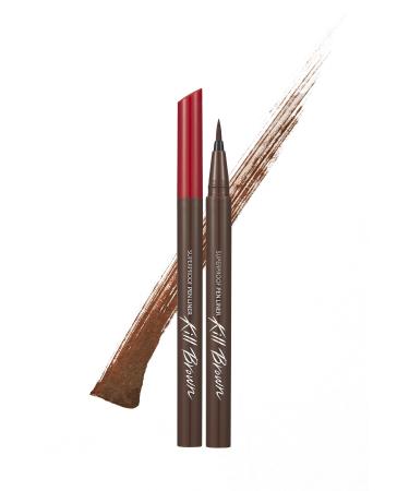 CLIO Sponge-Tipped Waterproof Pencil Eyeliner Clio Superproof Pen Liner Kill Brown (03 Cacao Brown)