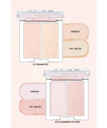 CLIO Pearl Grain Intense Shine 2-Piece Highlighter Clio Prism Highlighter Duo (02Lavender Voyage) - Buy Online on GoSupps.com