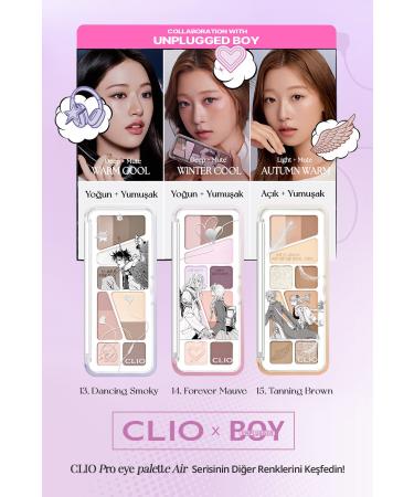 CLIO Light Textured Intense Color Eyeshadow Palette Pro Eye Palette Air (14 FOREVER MAUVE) - Buy Online on GoSupps.com