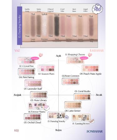 CLIO Light Textured Intense Color Eyeshadow Palette CLIO Pro Eye Palette Air (13 Dancing Smoky) - Buy Online on GoSupps.com