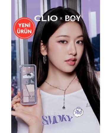 CLIO Light Textured Intense Color Eyeshadow Palette CLIO Pro Eye Palette Air (13 Dancing Smoky)